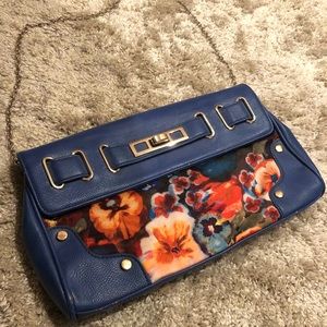 Aldo Blue Floral Clutch